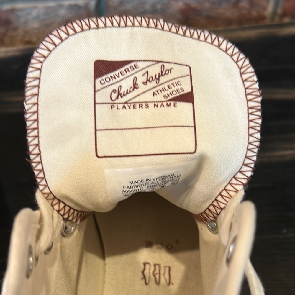 Retro Converse Chuck 70 High ‘Clubhouse High-Top Sneakers with Logo cream - Picture 13 of 15